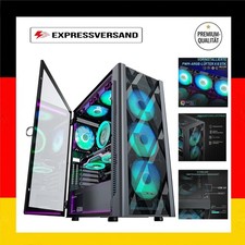 MUSETEX ATX PC Gehäuse mit 6 PWM ARGB Lüfte...