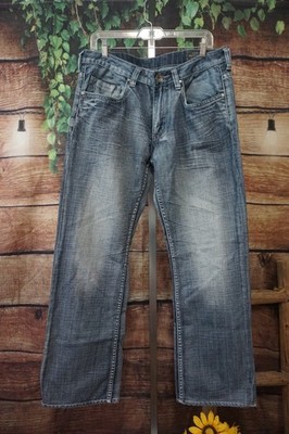 Buffalo David Bitton Lucas Relaxed Fit Mens Size 34 X 30 Boot Cut Buckle Jeans