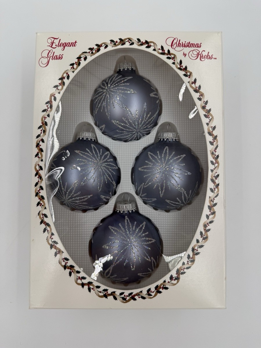 Vintage Christmas By Krebs Christmas Ornaments Elegant Glass Blue