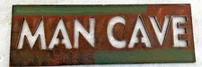 "Man Cave" Sign Great Gift For Dads Favorite Room Distressed Wall Or Door Plaque