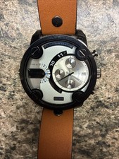 Diesel Only The Brave Men s Quartz Chronograph Blue Dial Black Bracelet 55mm
