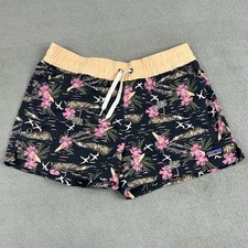 Patagonia Shorts Girls Sz Large Swimwear Board Swim Black/Pink/Floral