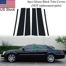 6pcs Glossy Black Pillar Posts Door Trim Covers For Cadillac Devilledts 00-08 6pcs Glossy Black Pillar Posts Door Trim Covers For Cadillac Devilledts 00-08
