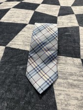 100 Authentic Burberry London Blue Plaid Novacheck Tie Made In Italy 100 Silk