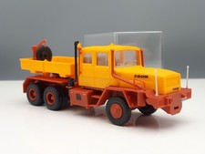 Kibri 1:87 Faun Schwerlastzugmaschine Schwertransport Orange Rot #AK41