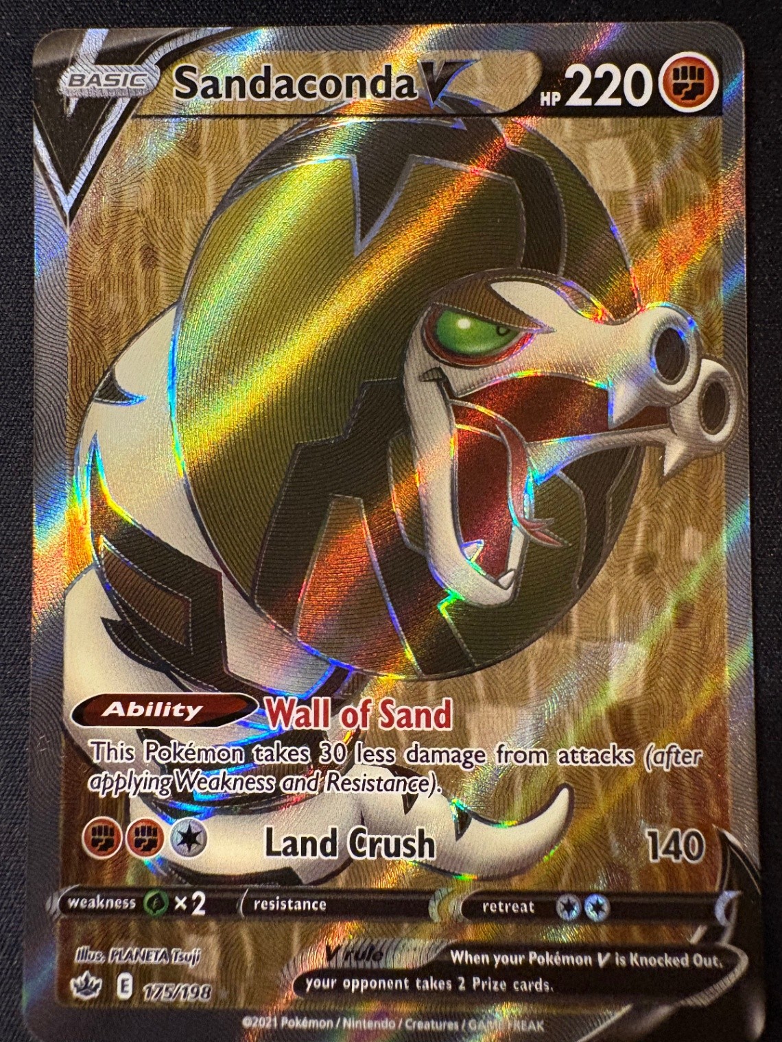 Sandaconda V (Full Art) Ultra Rare SWSH06: Chilling Reign 175/198 NM
