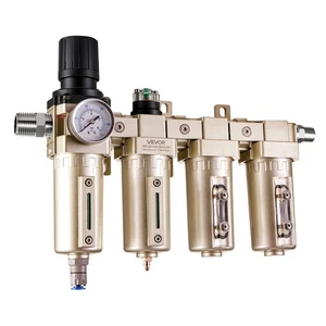 VEVOR Air Régulateur de filtre à compresseur 3/4" NPT 4-Stage Système de séchage Égoutter automatiquement