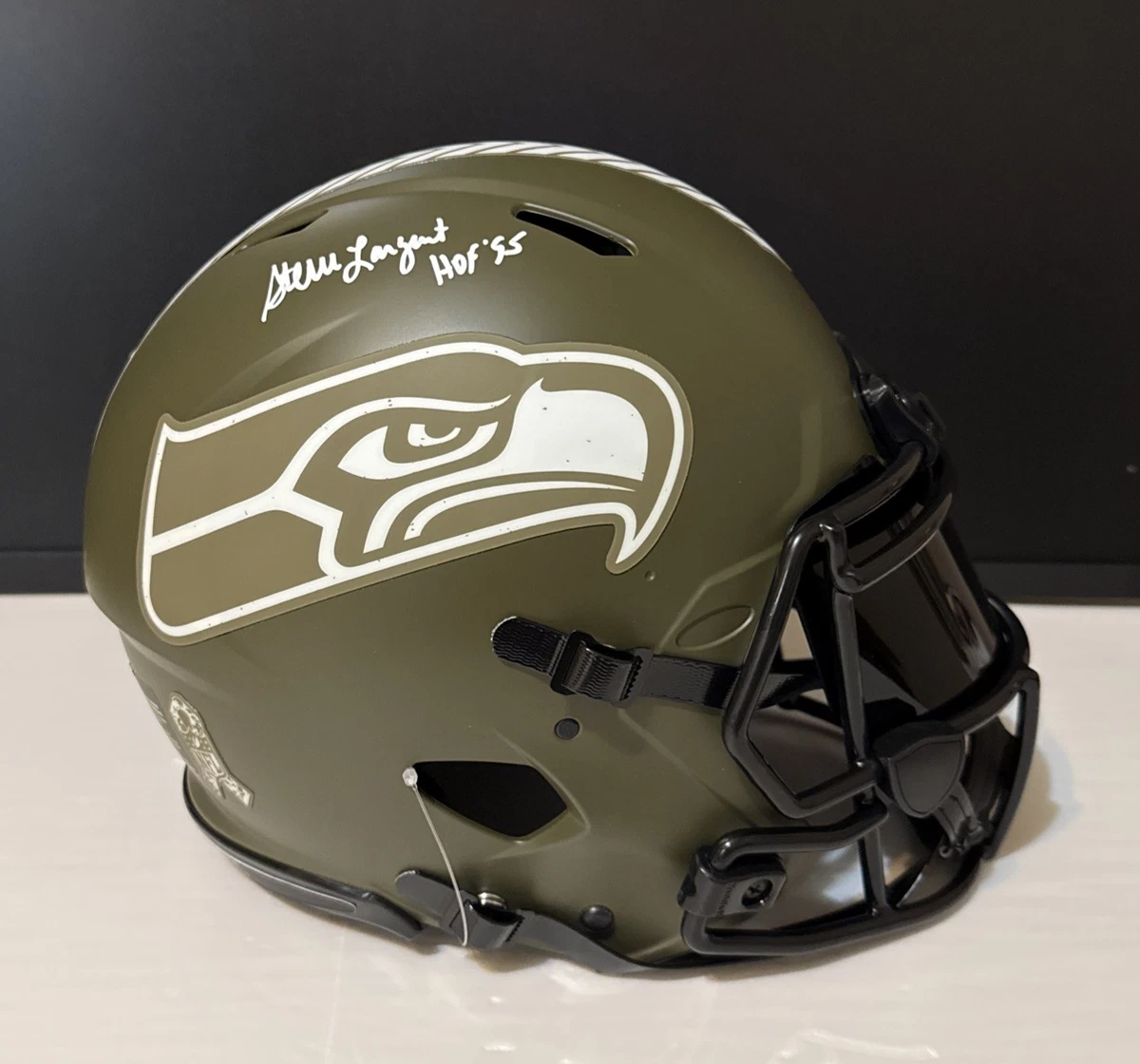 Steve Largent Seattle Seahawks Original Autographed Football NFL