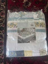 New JCPenney Provencale King Size Quilt Floral Patchwork New Open Package
