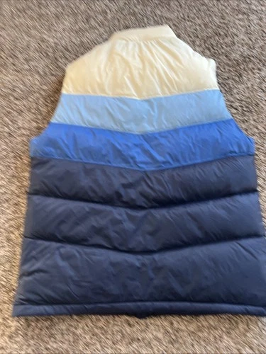 Marine Layer x Lost & Found Sz Medium Whistler Puffer Vest Blue Colorblock Down image 2