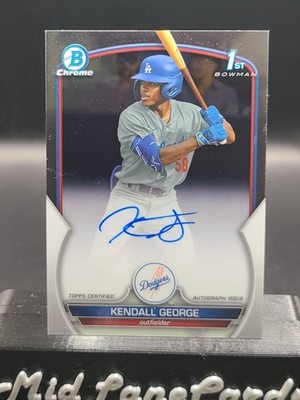 2023 Bowman Chrome Kendall George Auto #CDA-KG 1st Bowman