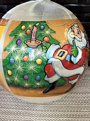 De colección Adorno de Navidad Seda Satén Bola 1998 Santa Saco de Juguetes - Imagen 4 de 7