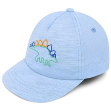 Infant Baseball Cap Light Blue Dinosaur , 6-12 Months, UPF 50 Sun Protectio...