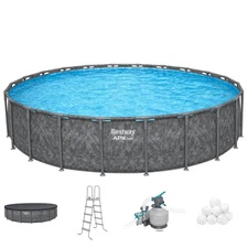Bestway APX 365 22'x52" Round Above Ground Swimming Pool Set with Pump & Ladder
