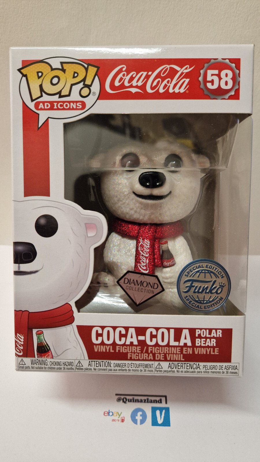 Funko Pop! Coca-Cola Pop Ad Icons N° 58 Ours Polaire Coca-Cola (Diamant) (F52)