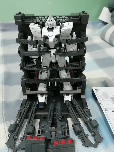 Jaula MS para MG 1/100 Modelo Unicornio RE COMPLETA MECÁNICA TV Base de mantenimiento + Calcomanía - Imagen 6 de 11