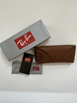 Brand New RayBan Sunglasses with Brown Case NEW RAY-BAN SUNGLASSES EYEGLASSES BROWN LEATHER CASE SEALED  main image 3