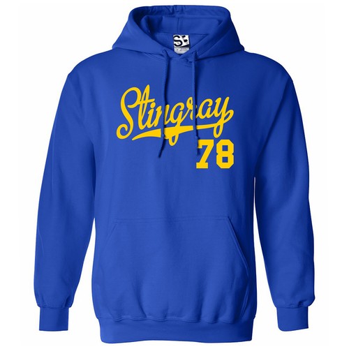 Stingray 78 Script HOODIE | 1978 C3 Vette Classic Car Jersey Hooded Sweatshirt - Picture 31 of 34