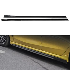 Fit For Universal Side Skirt Extension Rocker Panel Body Kit Lip Splitters 4pcs
