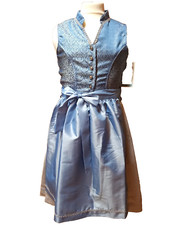 Isar Trachten Kinderdirndl hellblau grau Gr. 116 158
