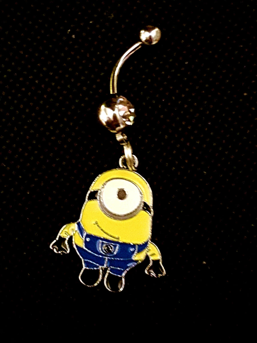 Stuwart Minion Despicable Me Belly Ring Navel Ring 14G Surgical Steel | eBay