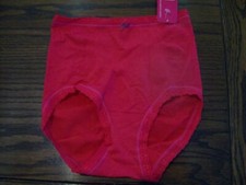 NWT DKNY INSTANTLY SLIMMING SHAPING BRIEF PANTIES W LACE 656101 DG8 RED S