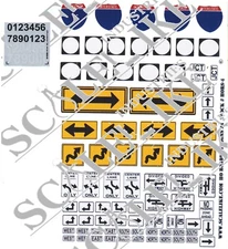 SCALELIKE INDUSTRIES HO-ROADWAY SIGNS 4 (HORS-4) PRINTED ON PLASTIC FACTORY NEW