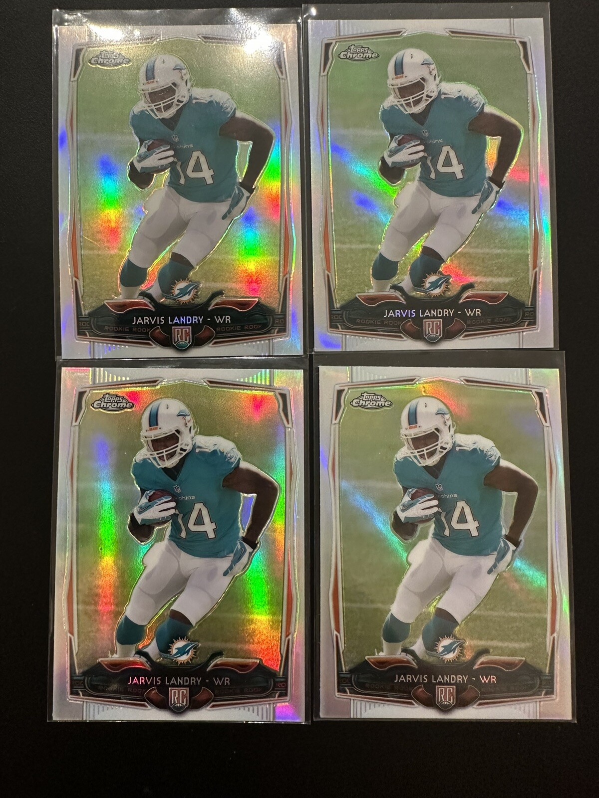 2014 Topps Chrome Silver Holo Refractor Jarvis Landry #177 RC Rookie (4 total)!!