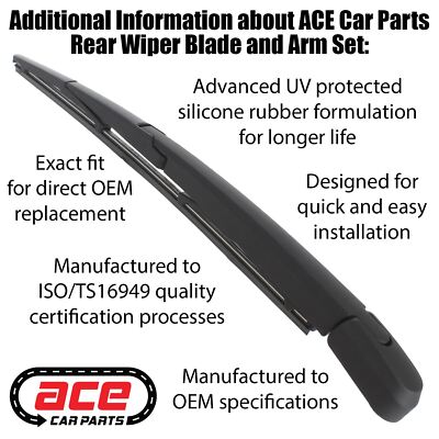 Vauxhall Mokka X 9/2016-4/2020 Rear Windscreen Wiper Arm & Blade 24 cm 9 Inch
