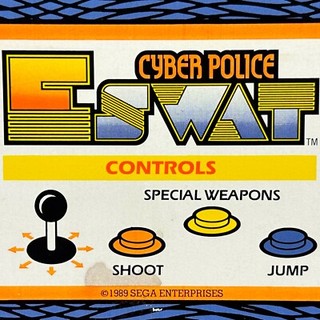 SEGA ESWAT Cyber Police Arcade Video Game Monitor Bezel ORIGINAL
