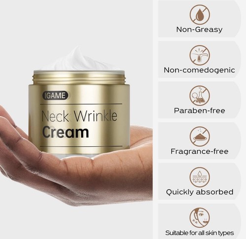 Neck Wrinkle Cream Gold P006 Firming Anti Aging Moisturizer Vitamin E 1.7 OZ - Picture 5 of 6