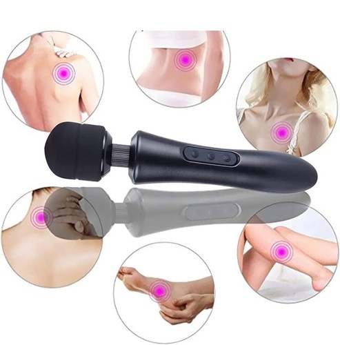 Vibromasseur Baguette Massage Corporel Stimulateur Clito Silicone Rechargeable - Photo 18/21