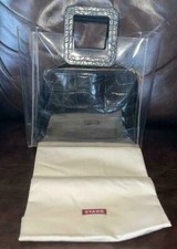 Staud  2 In 1 Croco Print Faux Leather Clutch In Pvc Handbag