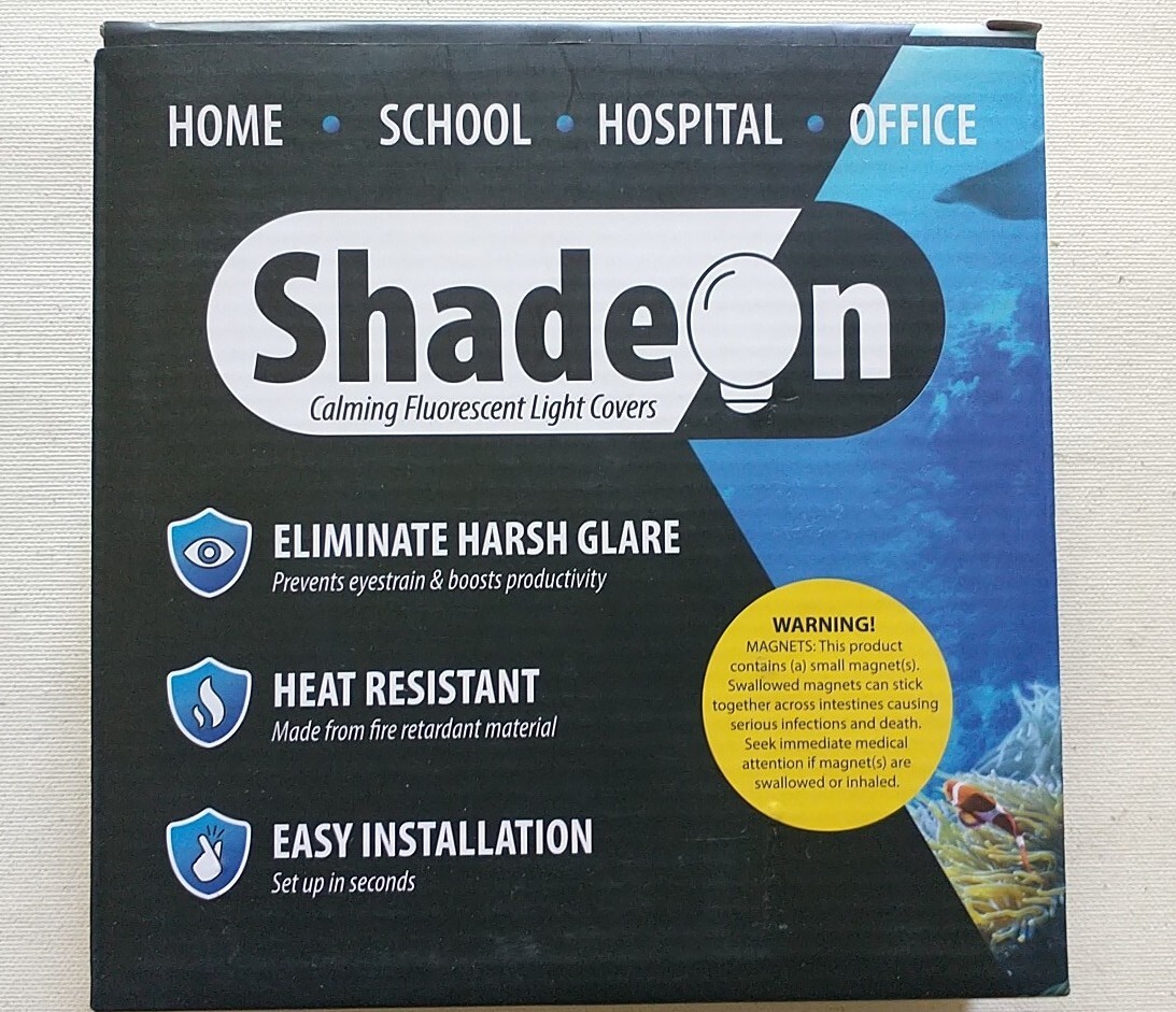 SHADEON Calming Fluorescent Covers Coral Reef Set of 4 - Magnetic 24x48 ...