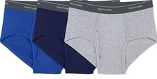 Fruit of the Loom®  Men's White Color Briefs Underwear, 3 Pack, Sizes S-5XL
