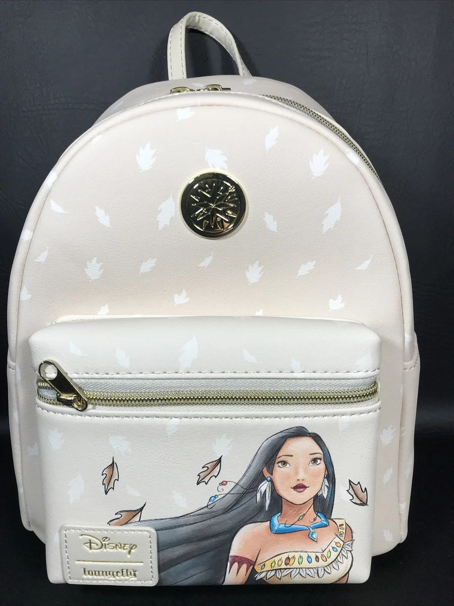 New Disney Loungefly Pocahontas Cream Leaves Mini Backpack | eBay