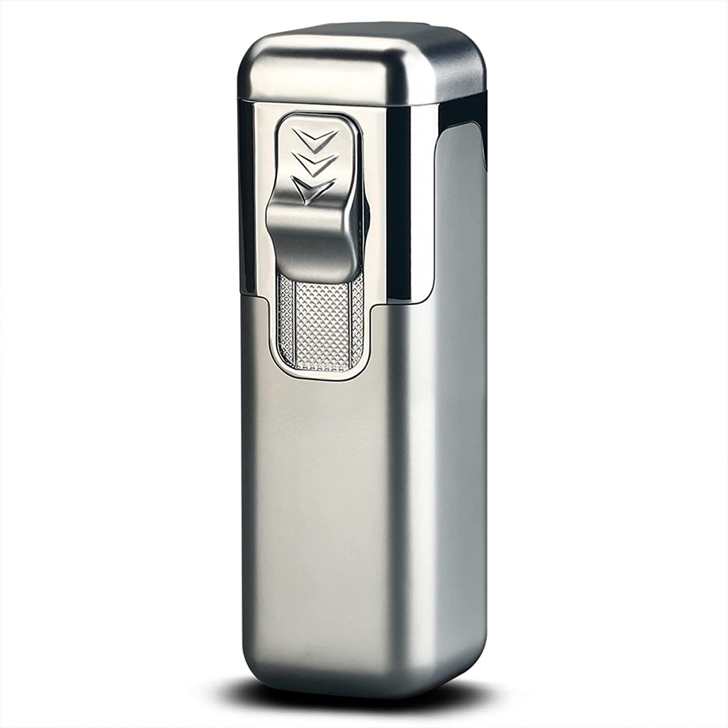 4 Jet Torch Gas Butane Refillable Lighter For Cigar(silver)