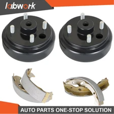 Labwork Rear Brake hub Drums Brake Shoe Kit FOR EZGO Electric 1996+ TXT 24 Teeth