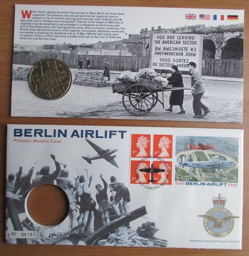 Großbritannien - 1999 ""Berliner Luftbrücke. Münzabdeckung. "Medaille"" - Bild 2 von 2