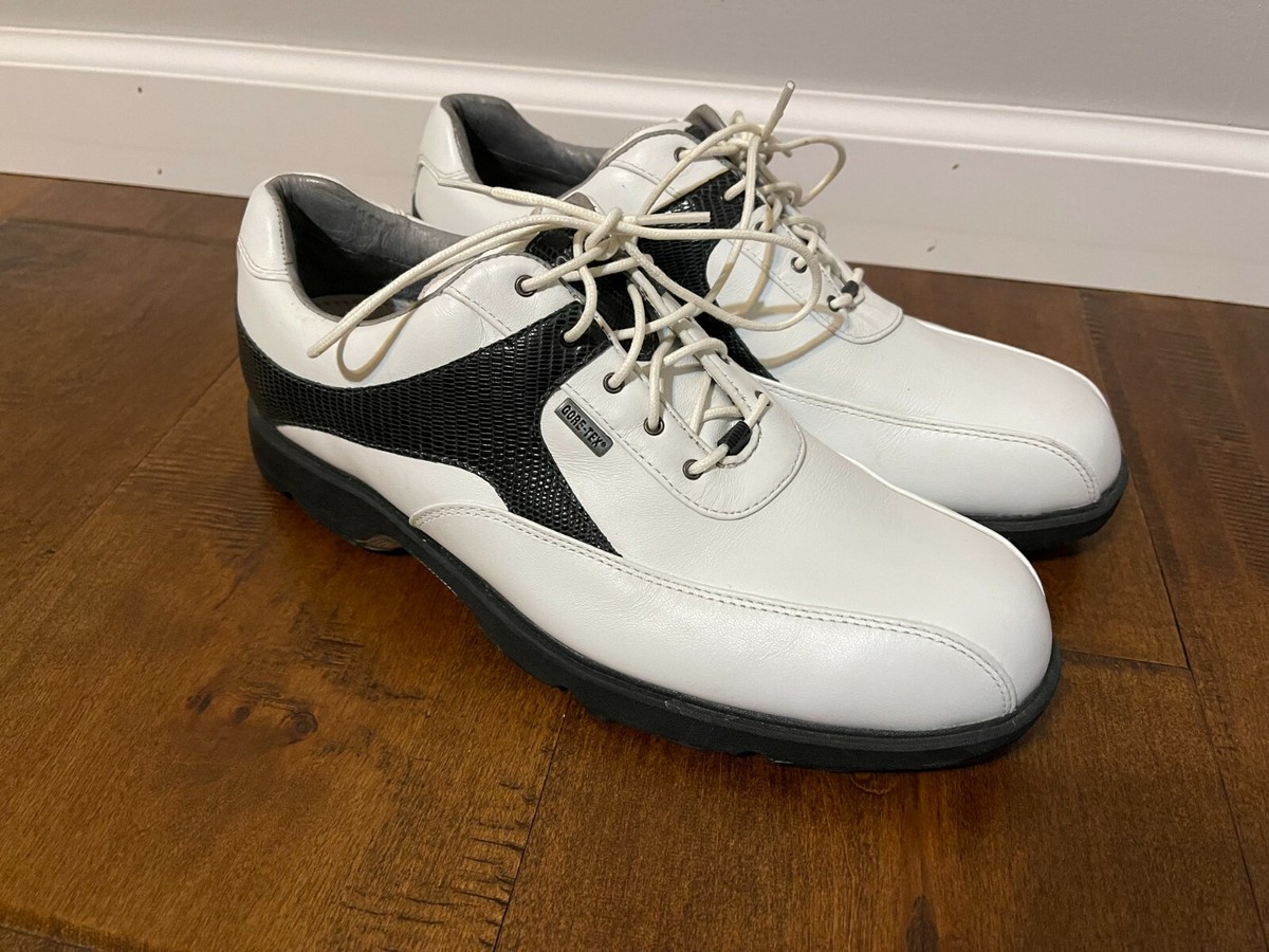 Etonic Goretex G Sok Goodyear White/Black Athletic Golf Shoes