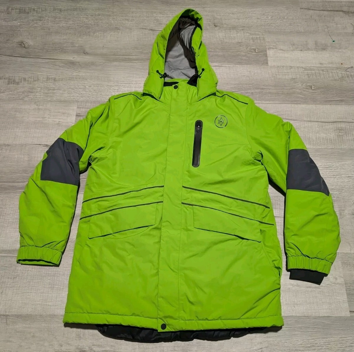 ジャケット・アウター CONNETT ALL TRIP PARKA WEDSTORE Atlas Ocean Voyages Parka Jacket Mens Sz M Neon Green Hoodie