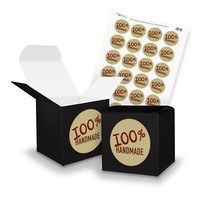 Itenga Set Handmade M12 24X Geschenkbox Karton Schwarz 650X650Mm Und Sticker