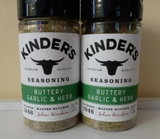 Kinder's® Buttery Garlic Salt  Seasoning/Rub With 2 Types of Garlic 5 oz (2 Pk)