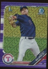 Brock Burke 2019 Bowman SP Mega Box Mojo Purple Refractor RC /250 Rookie Card
