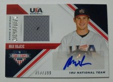 2020 Panini Stars & Stripes USA Baseball Auto Relic Max Rajcic /399