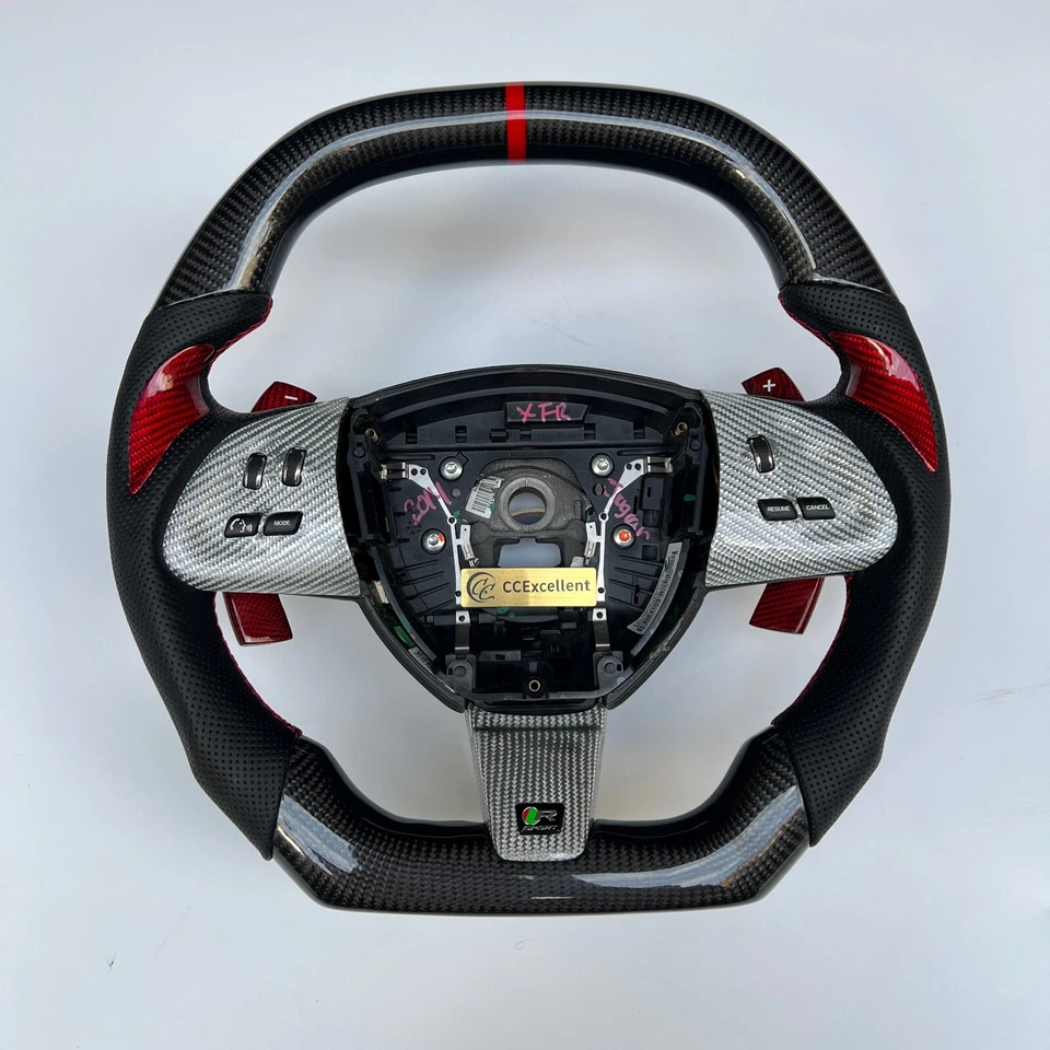 For 2010 Jaguar xf 5.0X250 XK XKR Custom Carbon Steering Wheel Paddle Shifters - Image 2 of 4