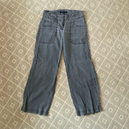 100% Linen Pants Gray Wide leg Size 
