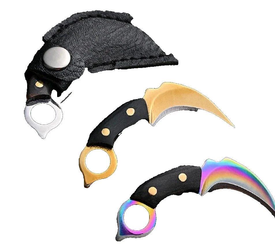 Karambit Wood Handle Bowie Collectible Fixed Blade Knives