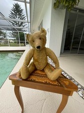 Original blonde Steiff teddy bear made between 1906-1920, 46cm. Long snout. 