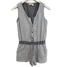 Chelsea and Violet Pinstripe Blue White Romper Size Small